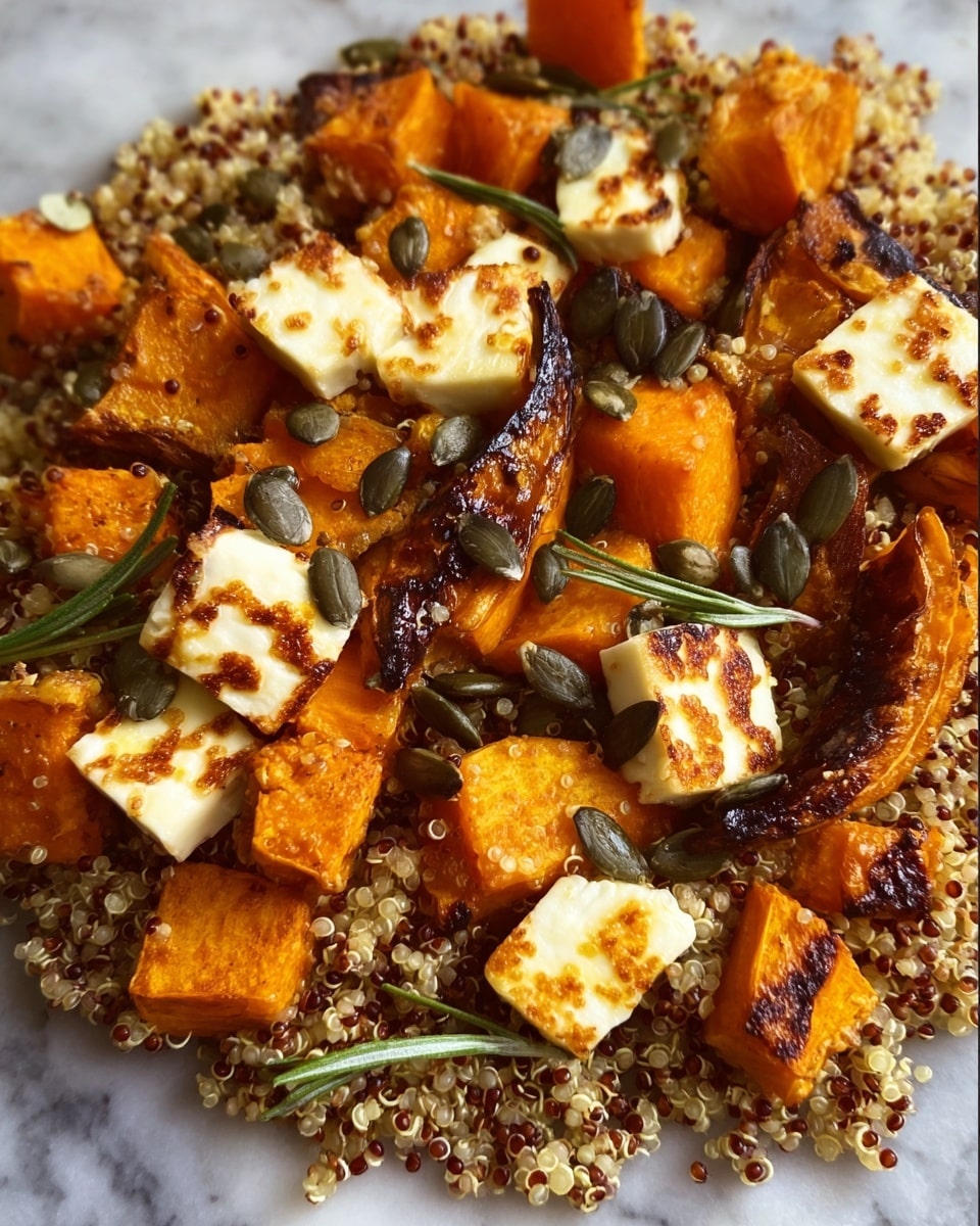 Roasted Red Kuri Squash with Feta, Thyme, and Quinoa Recipe - Recipe Image