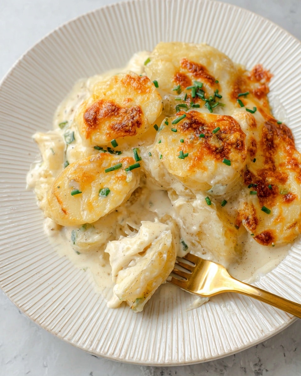 Roasted Garlic Potatoes au Gratin Recipe - Recipe Image