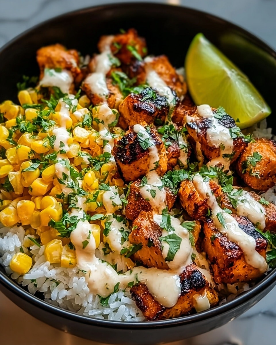 Street Corn Chicken Rice Bowl Recipe - Recipe Image