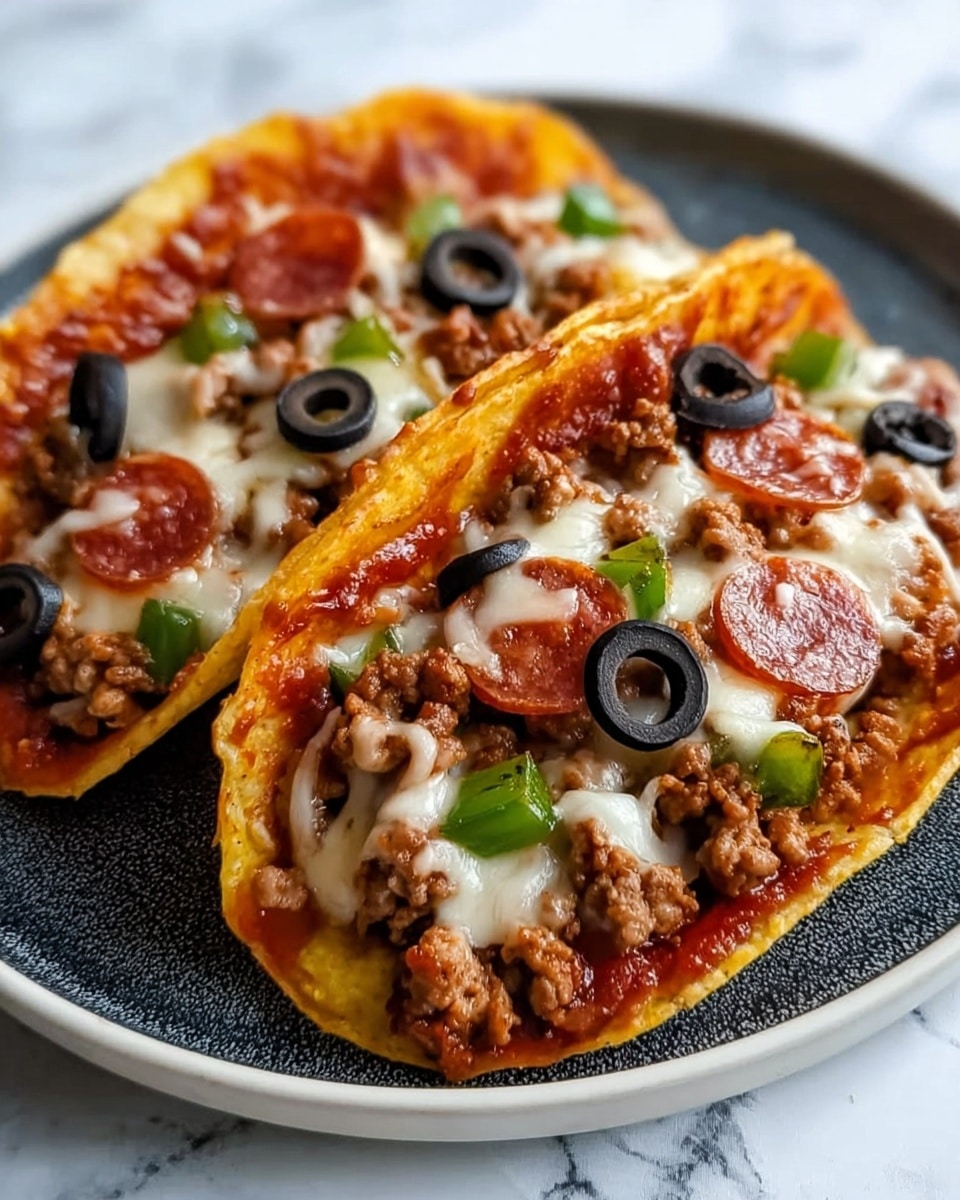 Meat Lovers Pizza Tacos Recipe - Recipe Image