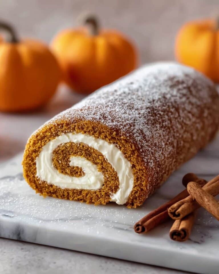 Fall Pumpkin Spice Roll Cake Recipe