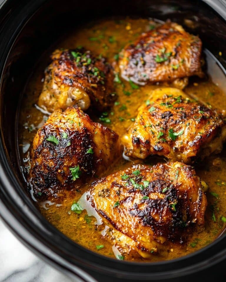 Slow Cooker Chicken Thighs with Garlic and Italian Seasoning Recipe