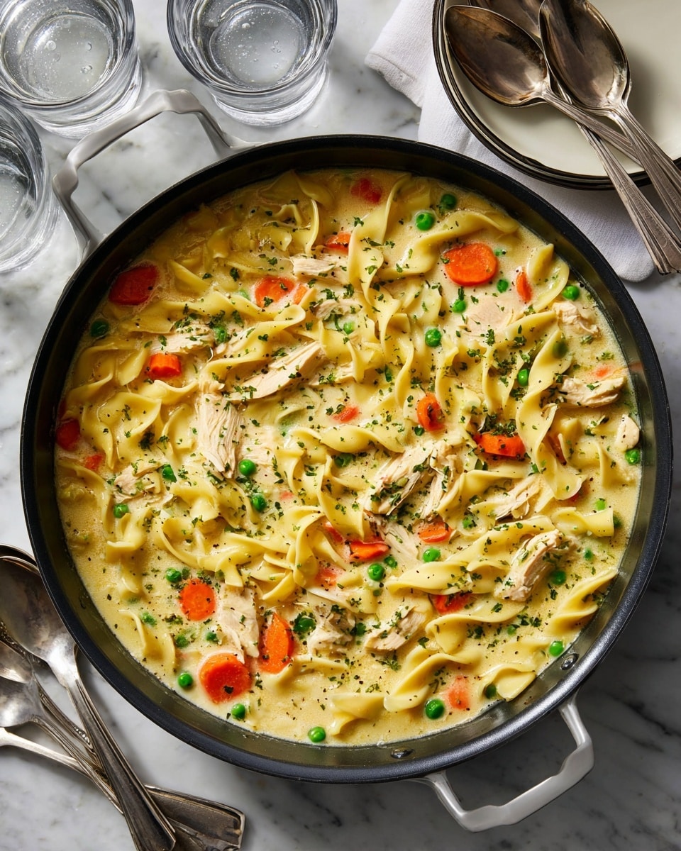 Creamy Chicken Noodle Soup Recipe - Recipe Image