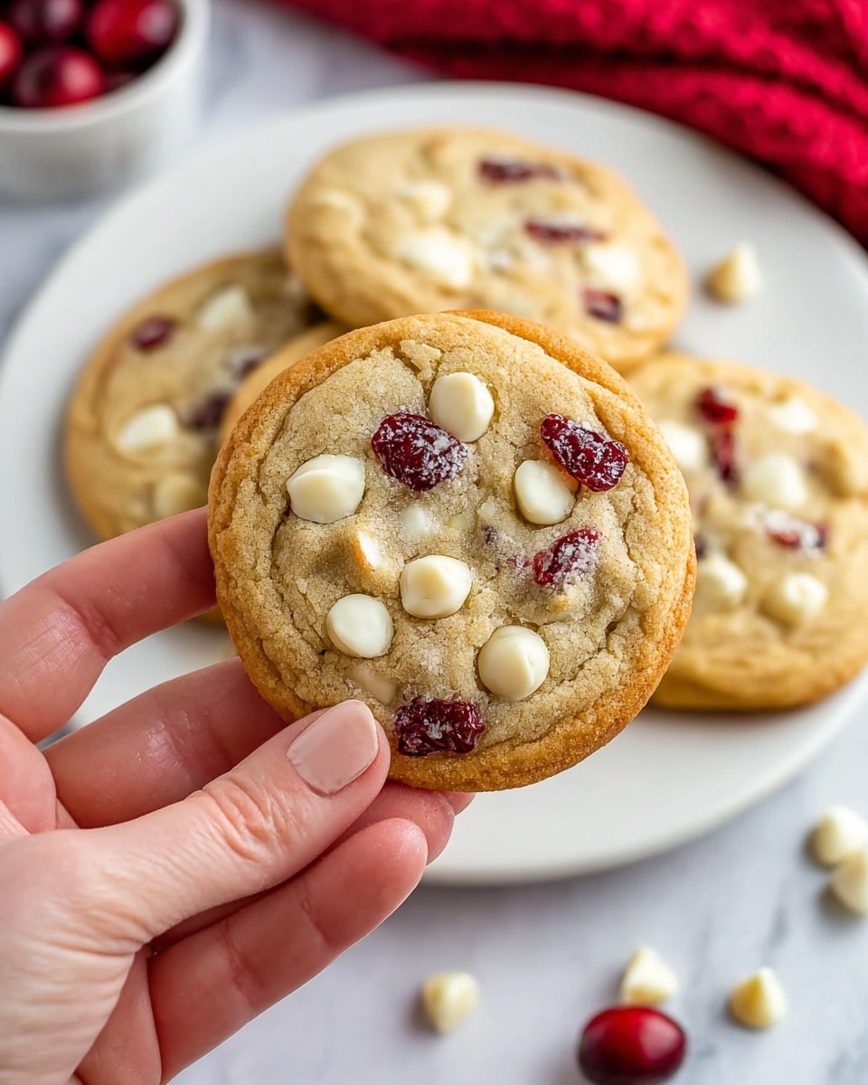 White Chocolate Cranberry Cookies Recipe - Recipe Image