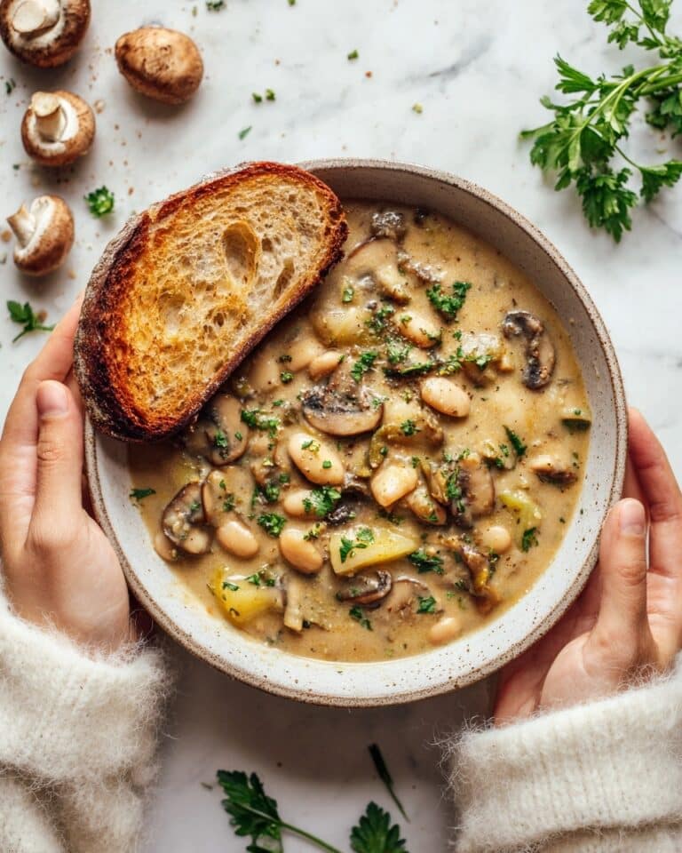 Cozy White Bean Mushroom Stew (Vegan) Recipe