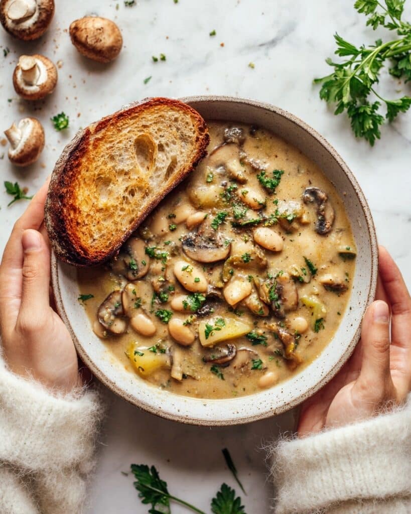 Cozy White Bean Mushroom Stew (Vegan) Recipe
