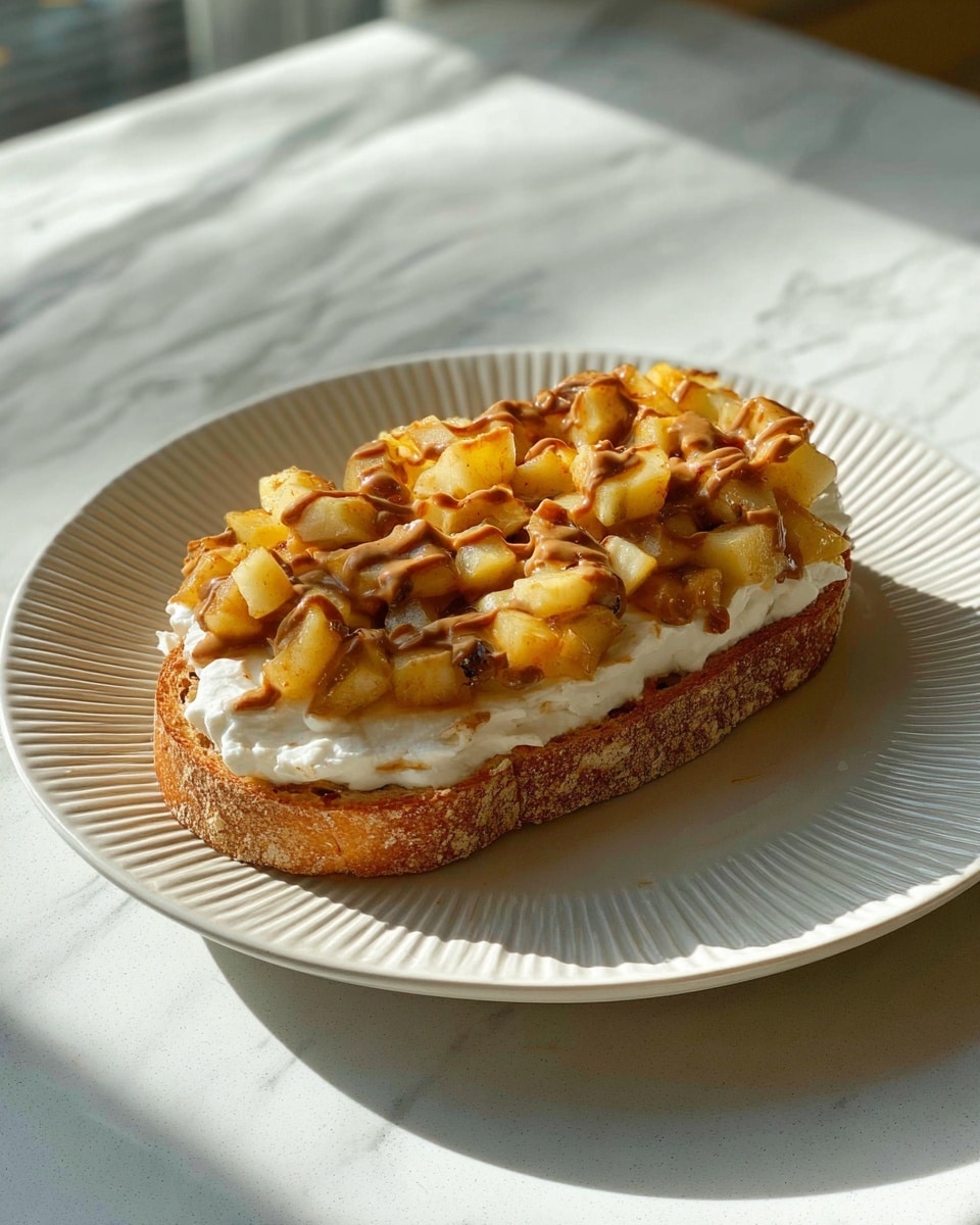 Apple Pie Toast with Cinnamon Apples and Almond Butter Recipe - Recipe Image