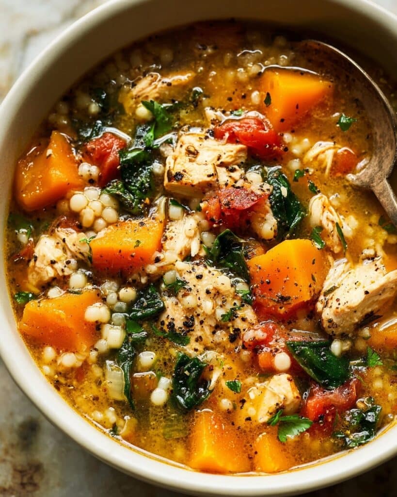 Fall Chicken Stew with Quinoa and Butternut Squash Recipe