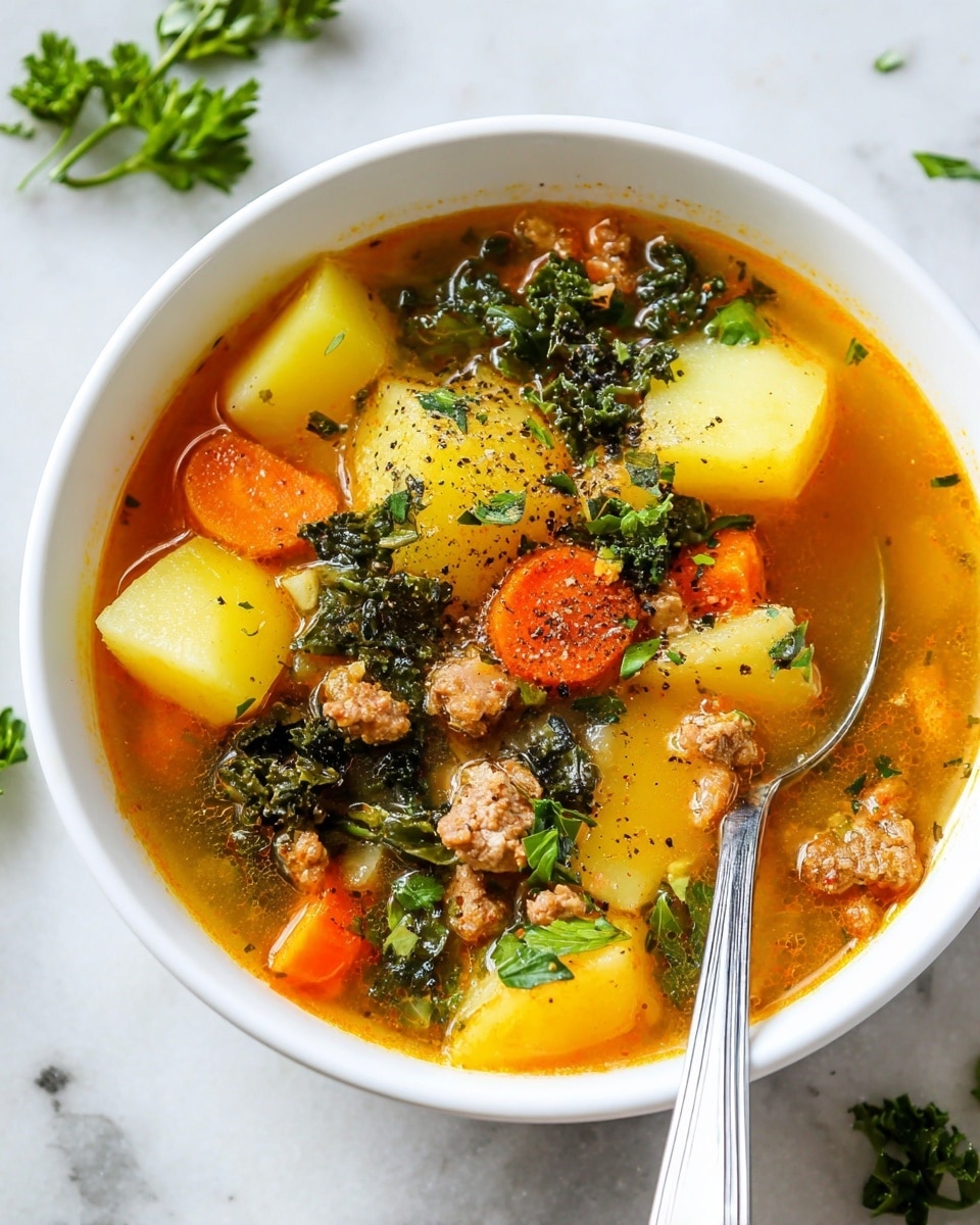 Spicy Sausage and Potato Soup Recipe - Recipe Image