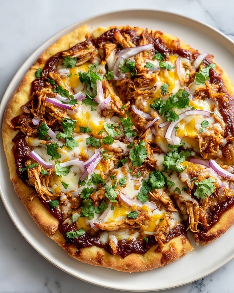 Easy BBQ Chicken Flatbread Recipe - Recipe Image