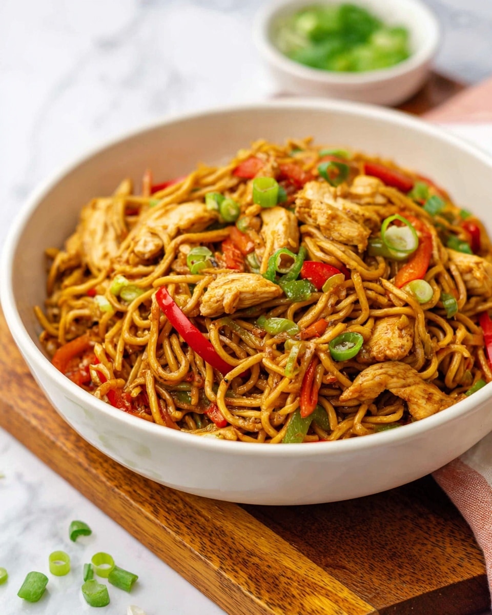 Chicken Hakka Noodles: Spicy Indo-Chinese Stir-Fried Noodles Recipe - Recipe Image