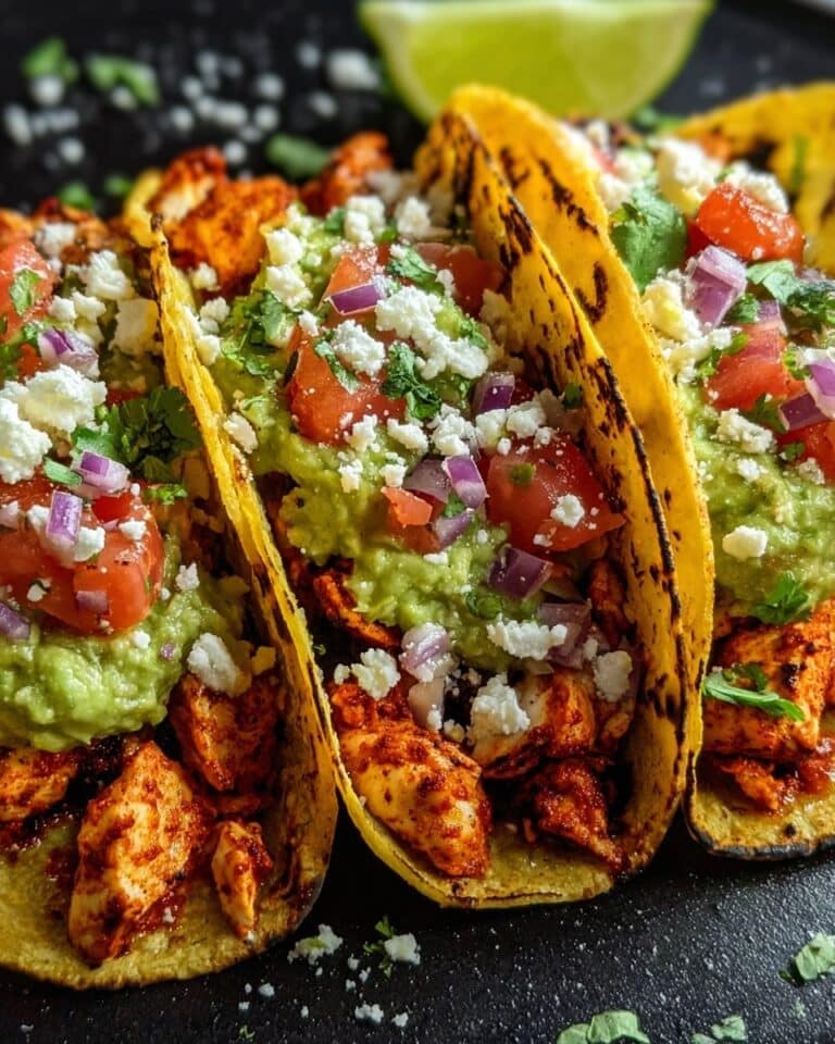 Chicken Street Tacos with Lime and Fresh Toppings Recipe