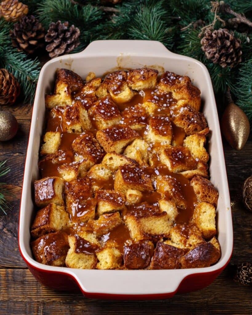 Cardamom Pear Bread Pudding with Orange Cardamom Caramel Sauce Recipe