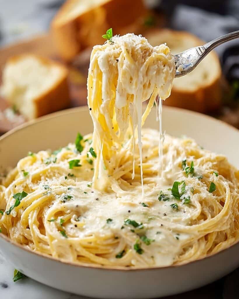 Cheesy Garlic Parmesan Spaghetti Recipe