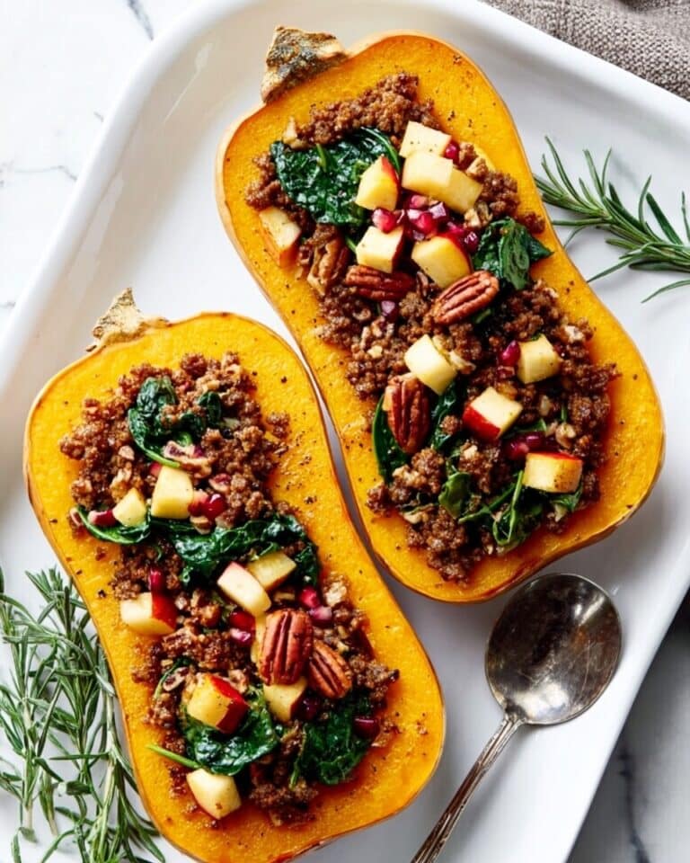 Apple Sausage Stuffed Butternut Squash Recipe