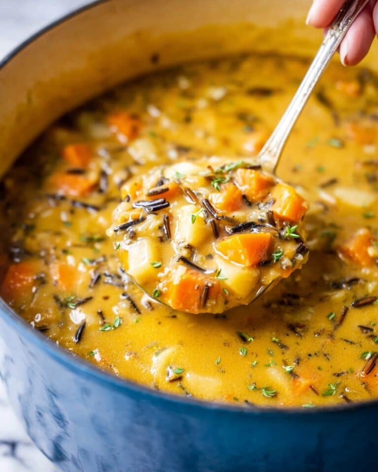 Nourishing Vegan Pumpkin Wild Rice Soup Recipe