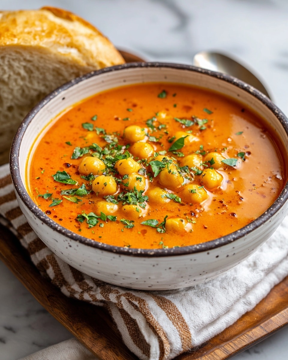 Chickpea Tomato Soup Recipe - Recipe Image