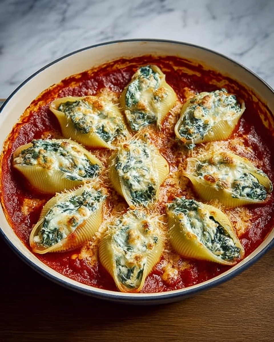 Spinach and Ricotta Stuffed Shells Recipe - Recipe Image