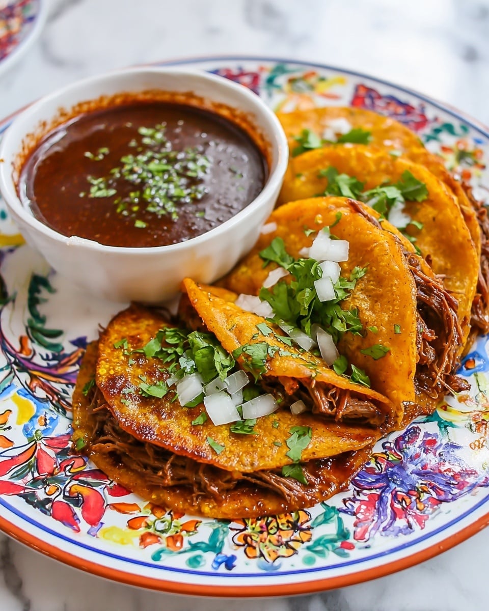 Authentic Beef Birria Tacos with Rich Dried Chili Sauce Recipe - Recipe Image