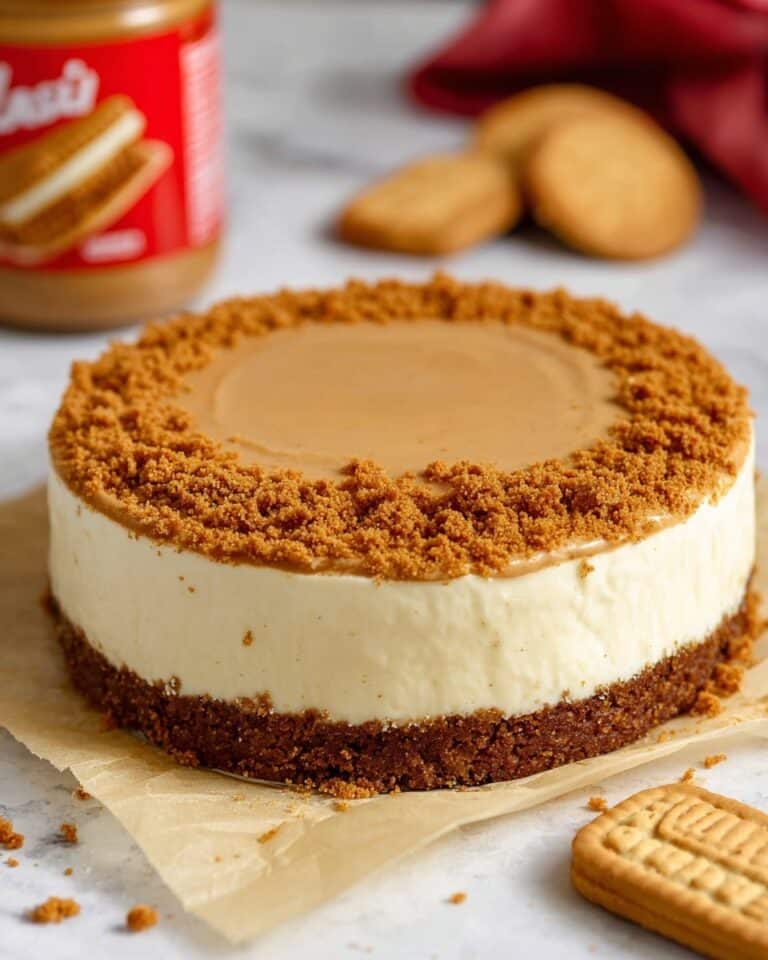 Biscoff Cheesecake with 5 Ingredients Recipe