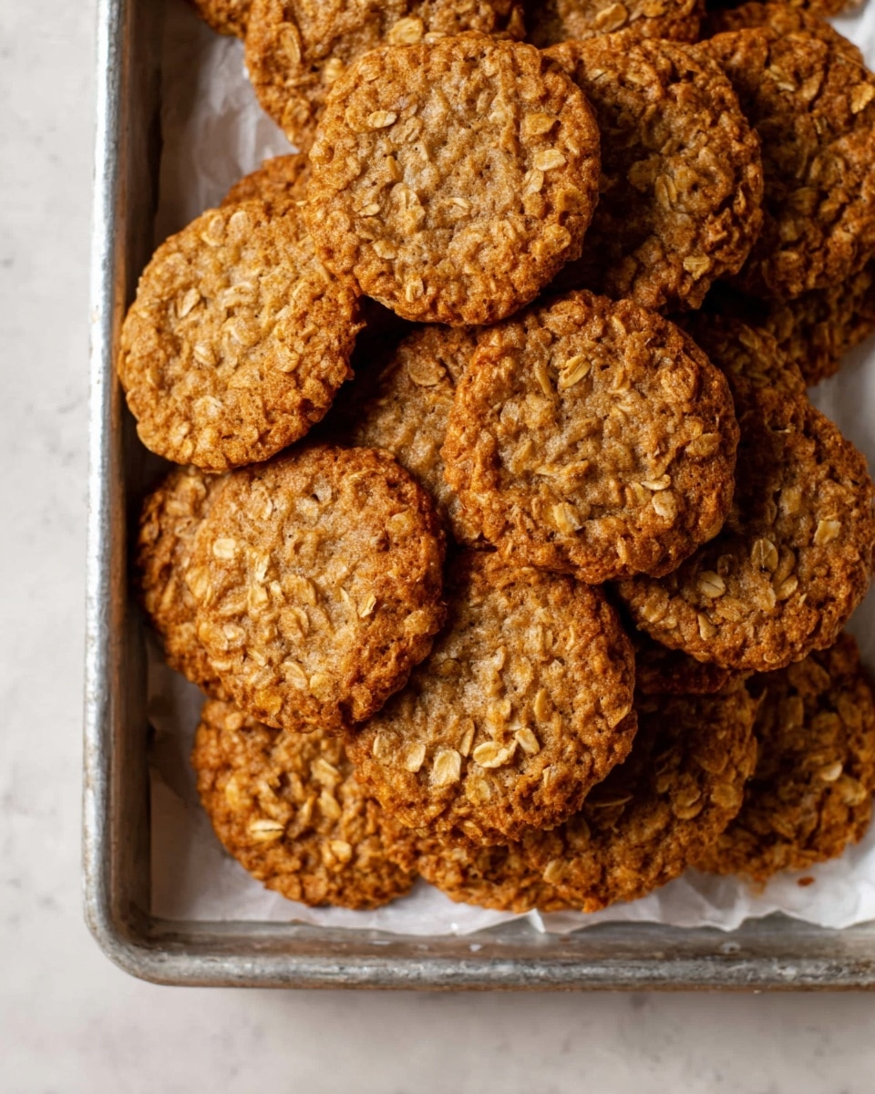 The image shows several oatmeal cookie sandwiches stacked closely together against a dark background. Each sandwich has two golden-brown oatmeal cookies with visible oats and a rough texture, holding a thick, smooth, creamy white filling in the middle. One sandwich is broken in half on top, showing the soft interior of the cookie and creamy filling oozing out slightly. The cookies have a chunky, chewy look with some irregular edges, and the filling contrasts with its smooth and light texture. The whole scene is tight and close-up, focusing on the textures and layers of the cookies and filling. Photo taken with an iphone --ar 4:5 --v 7