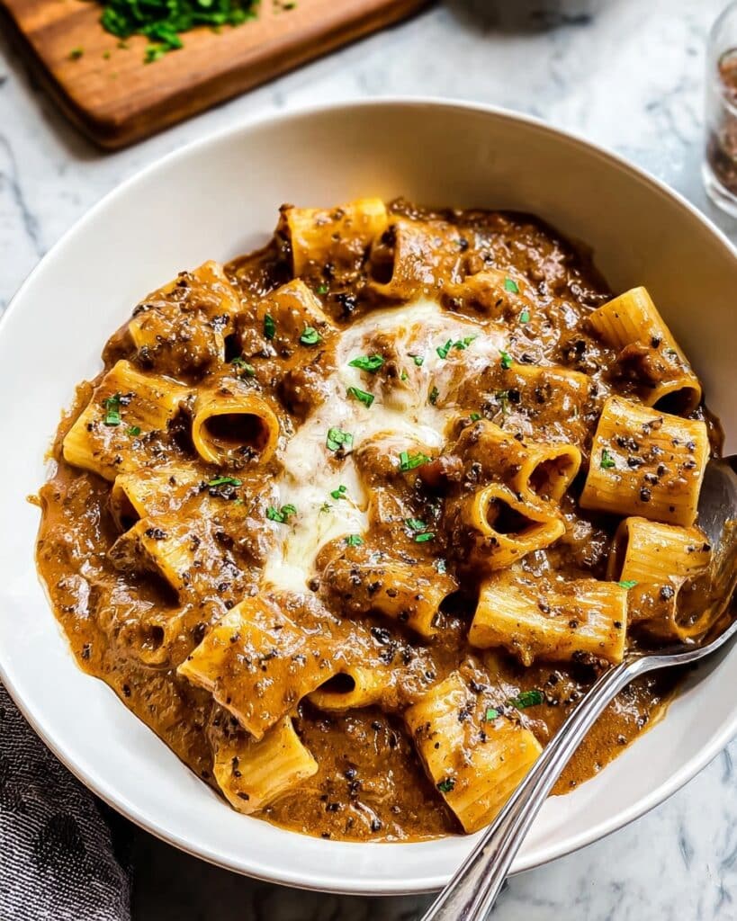 One Pot French Onion Pasta Recipe