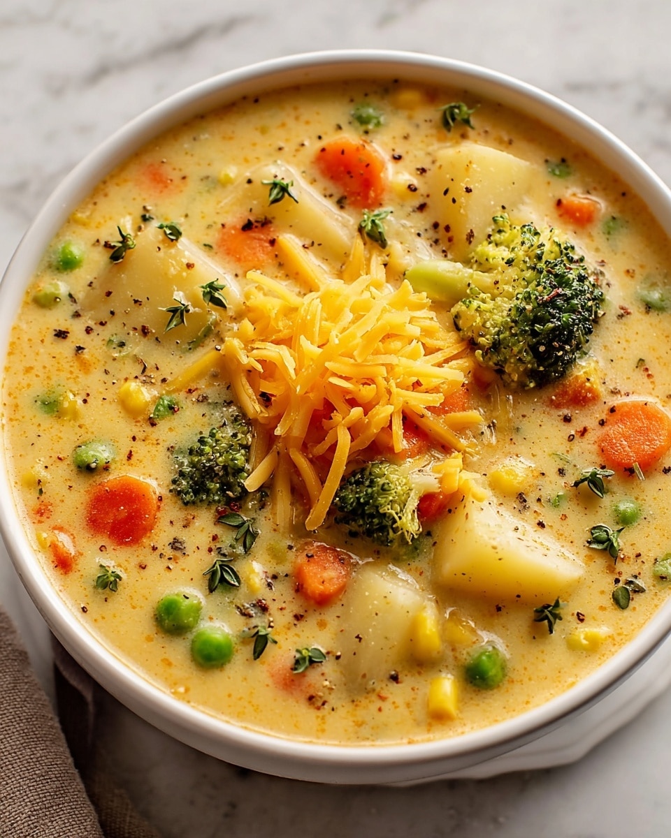 One Pot Creamy Vegetable Soup Recipe - Recipe Image