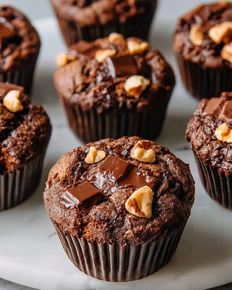 Salted Double Chocolate Peanut Butter Stuffed Cookie Cups Recipe - Recipe Image