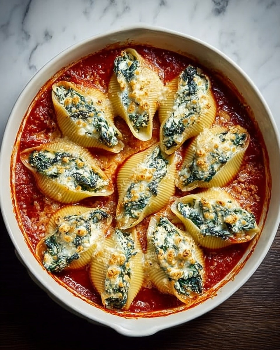 Spinach and Ricotta Stuffed Shells Recipe - Recipe Image