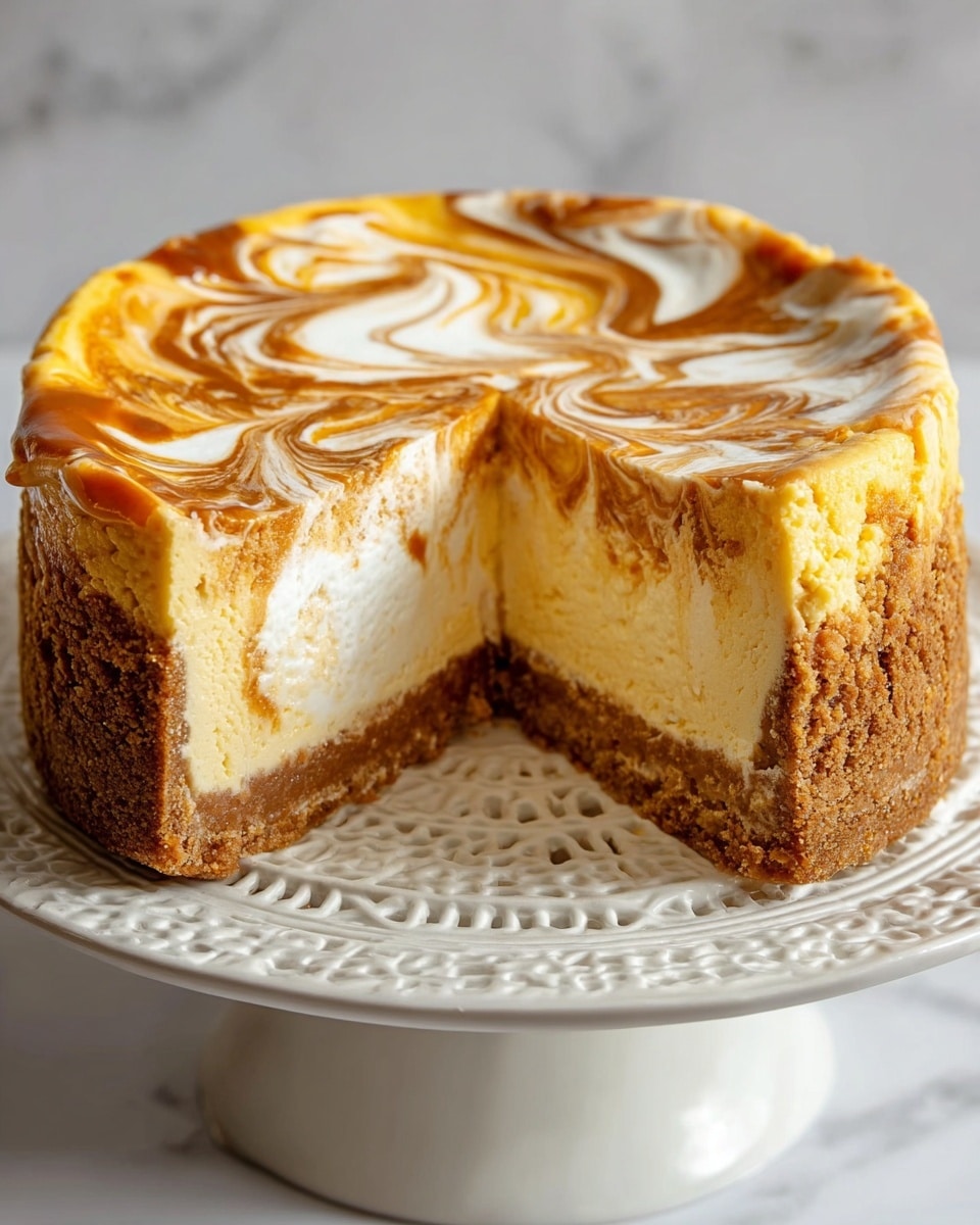 Pumpkin Swirl Cheesecake Recipe - Recipe Image