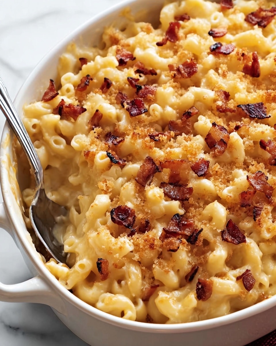 Bacon Mac & Cheese with Caramelized Onions Recipe - Recipe Image