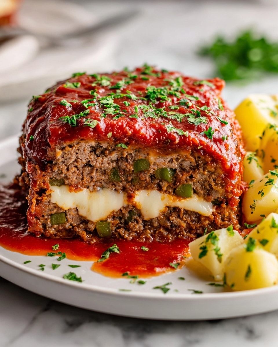 Stuffed Italian Meatloaf Recipe - Recipe Image