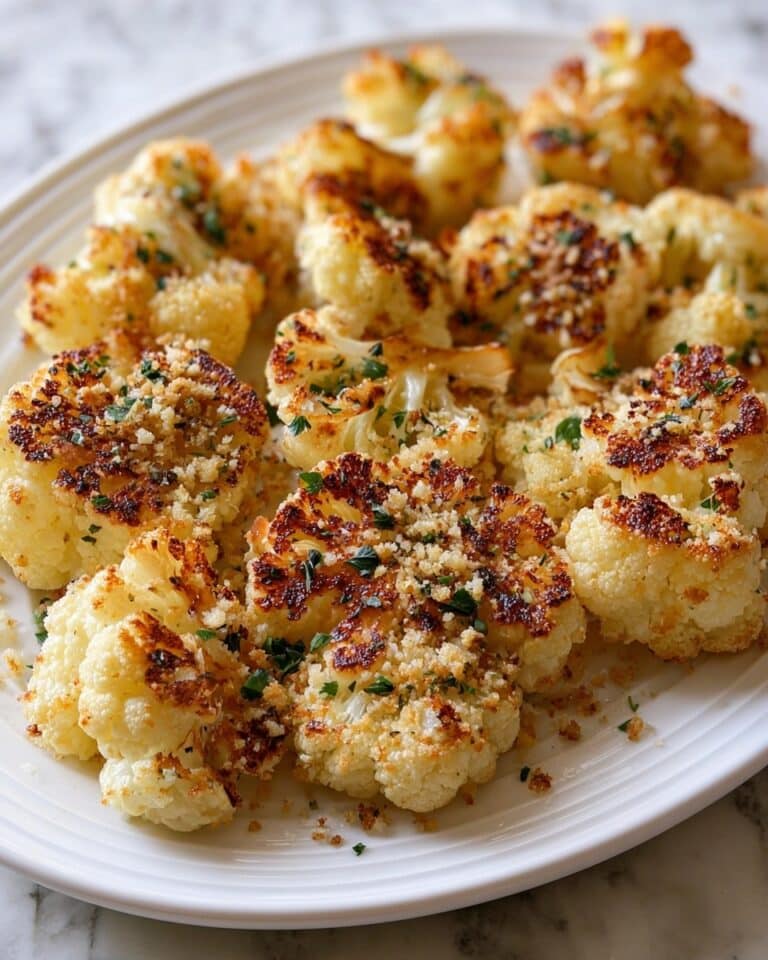 Garlic Butter Roasted Cauliflower Recipe