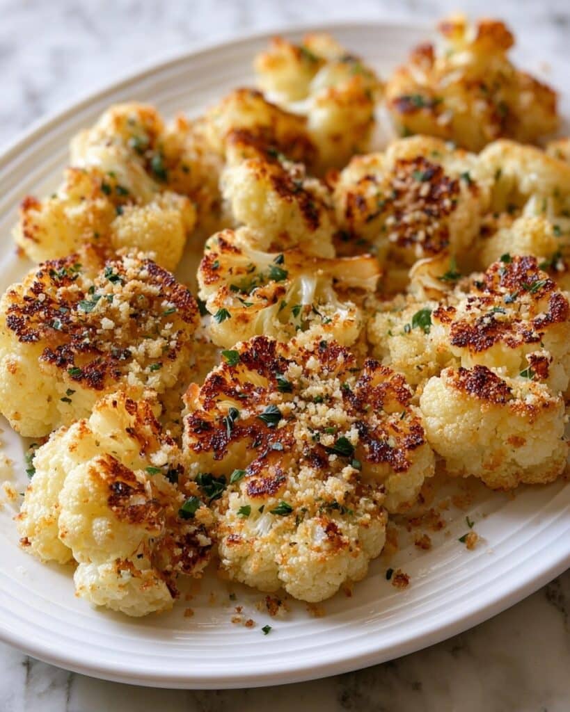 Garlic Butter Roasted Cauliflower Recipe
