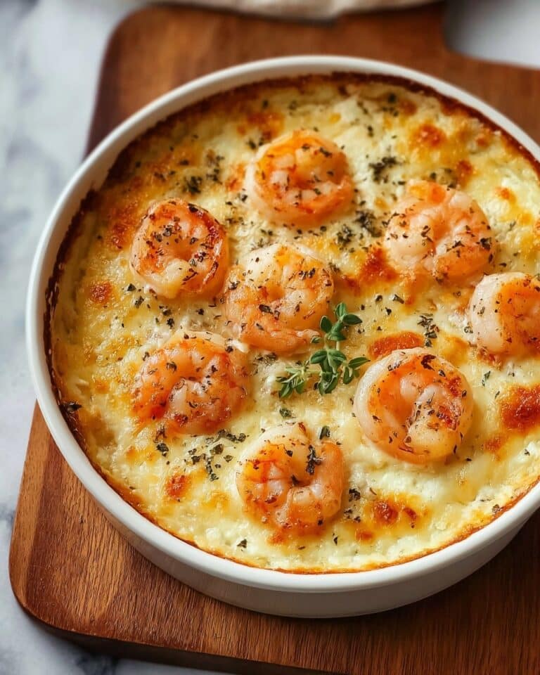 Keto Garlic Shrimp Au Gratin Recipe