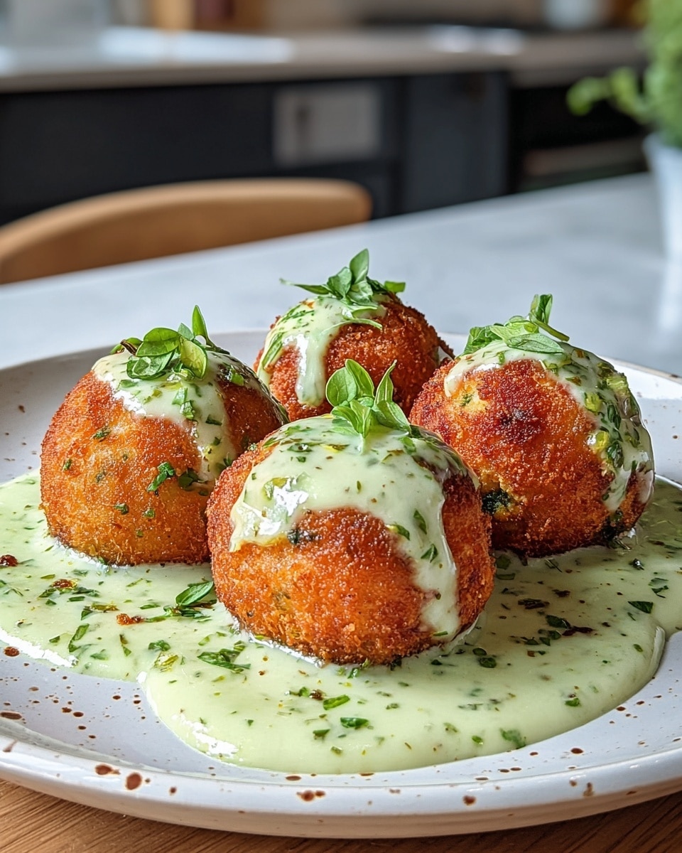 Salmon Balls with Creamy Avocado Sauce Recipe - Recipe Image