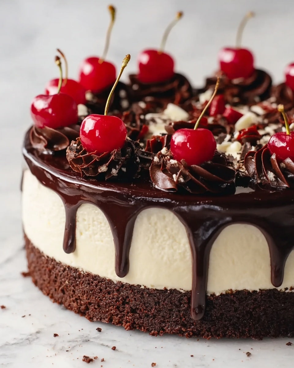 Decadent Black Forest Cheesecake Recipe - Recipe Image