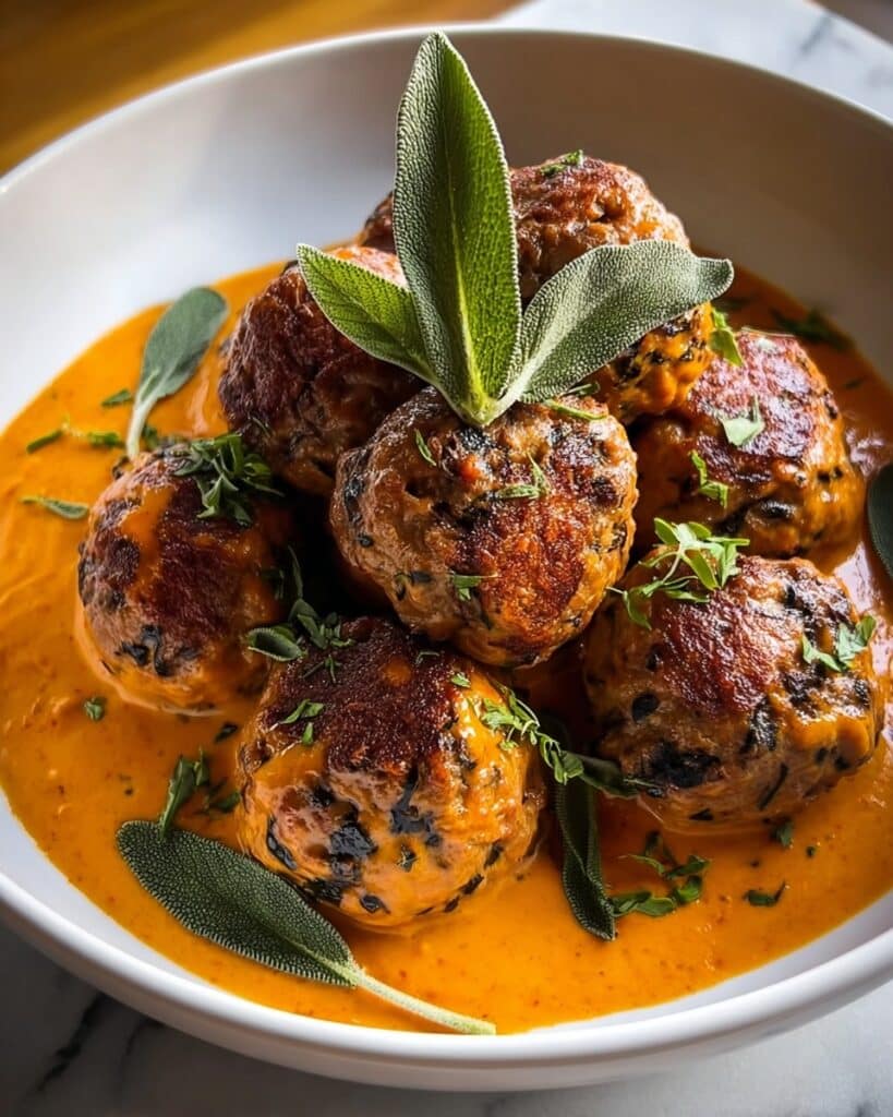 Savory Pumpkin Sage Turkey Meatballs Recipe