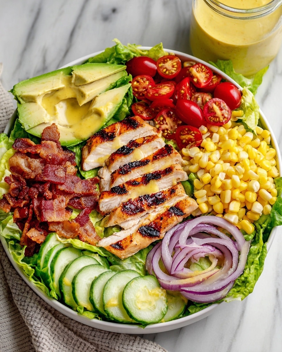 Grilled Chicken Salad with Honey Mustard Recipe - Recipe Image