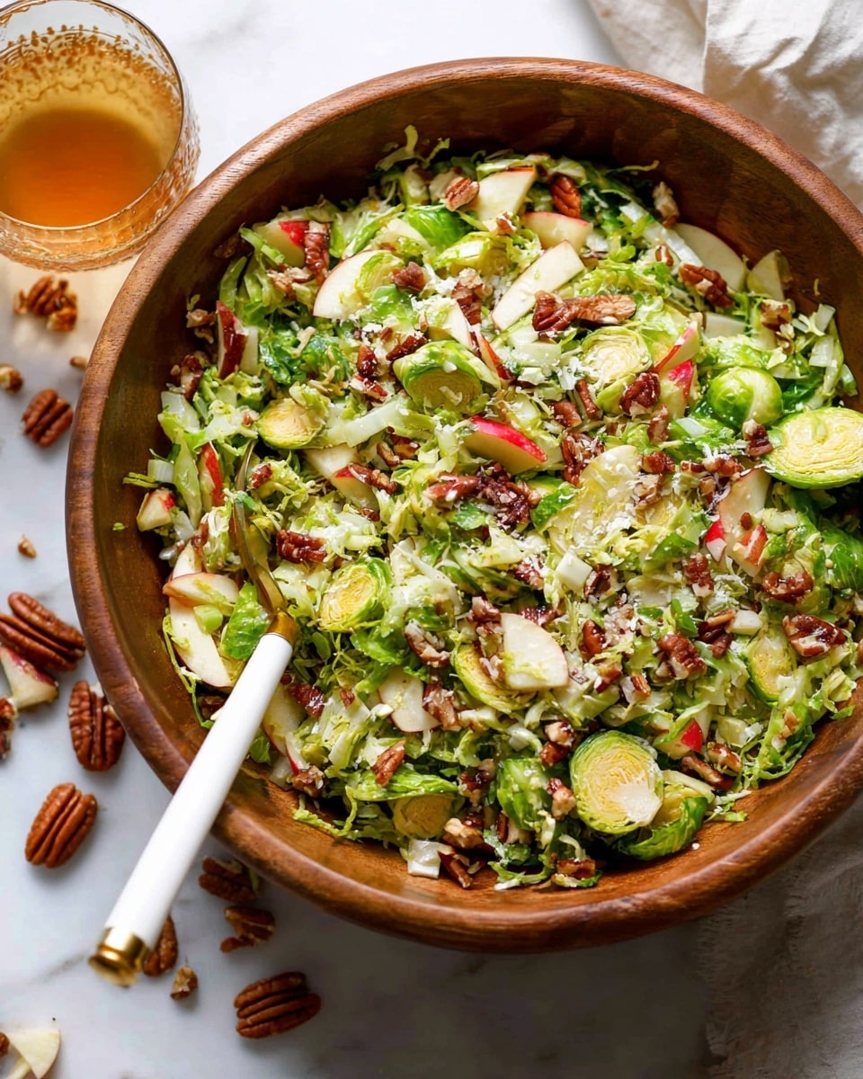 Brussels Salad with Pear and Pecans Recipe - Recipe Image