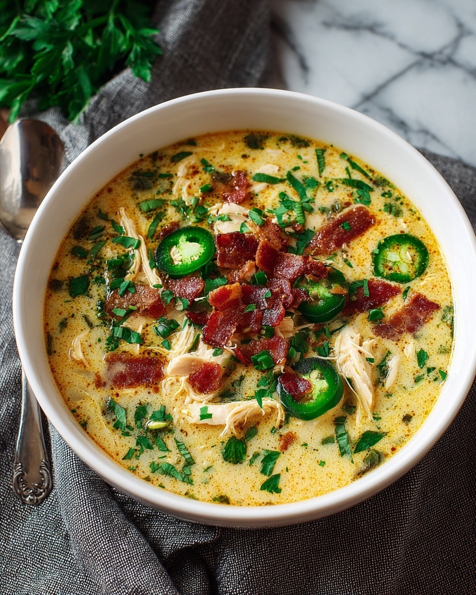 Spicy Jalapeño Popper Chicken Soup Recipe - Recipe Image