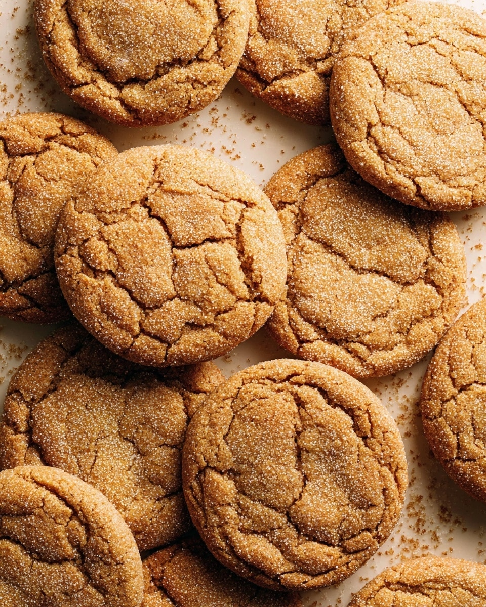 A round white plate holds a pile of eight light brown cookies arranged in a circular pattern. Each cookie is half-coated with smooth white icing covering one side, decorated with a small green holly leaf and three red berry dots on the icing side. The cookies have a slightly cracked texture on the uncoated side. The plate sits on a white marbled surface with green leafy sprigs arranged under the plate and a folded grey cloth napkin on the right side. Photo taken with an iphone --ar 4:5 --v 7
