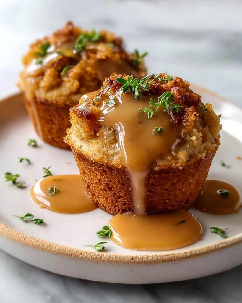 Gravy-Stuffed Stuffing Muffins Recipe