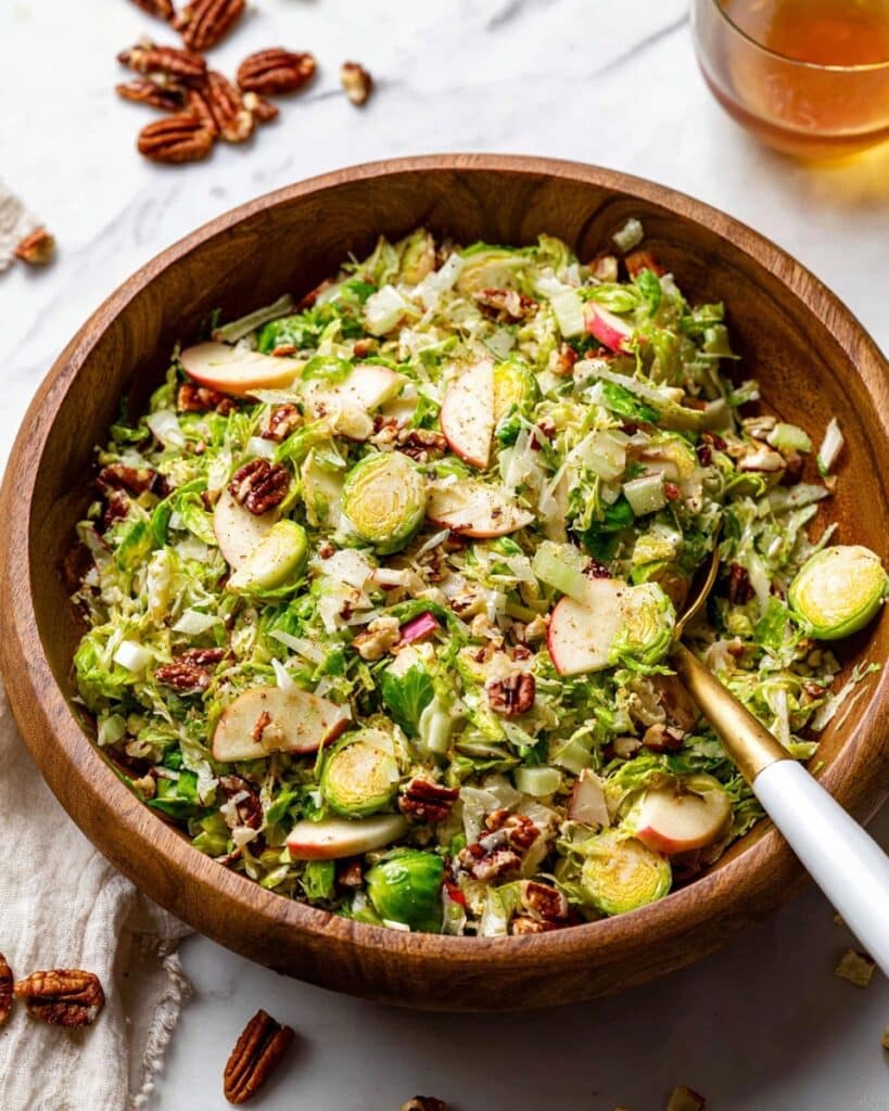 Brussels Salad with Pear and Pecans Recipe