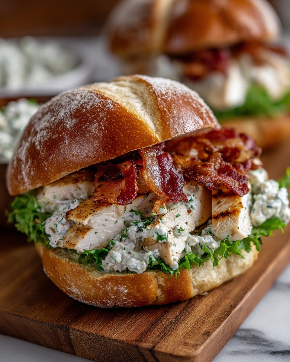 Chopped Chicken Bacon Ranch Sandwich Recipe - Recipe Image