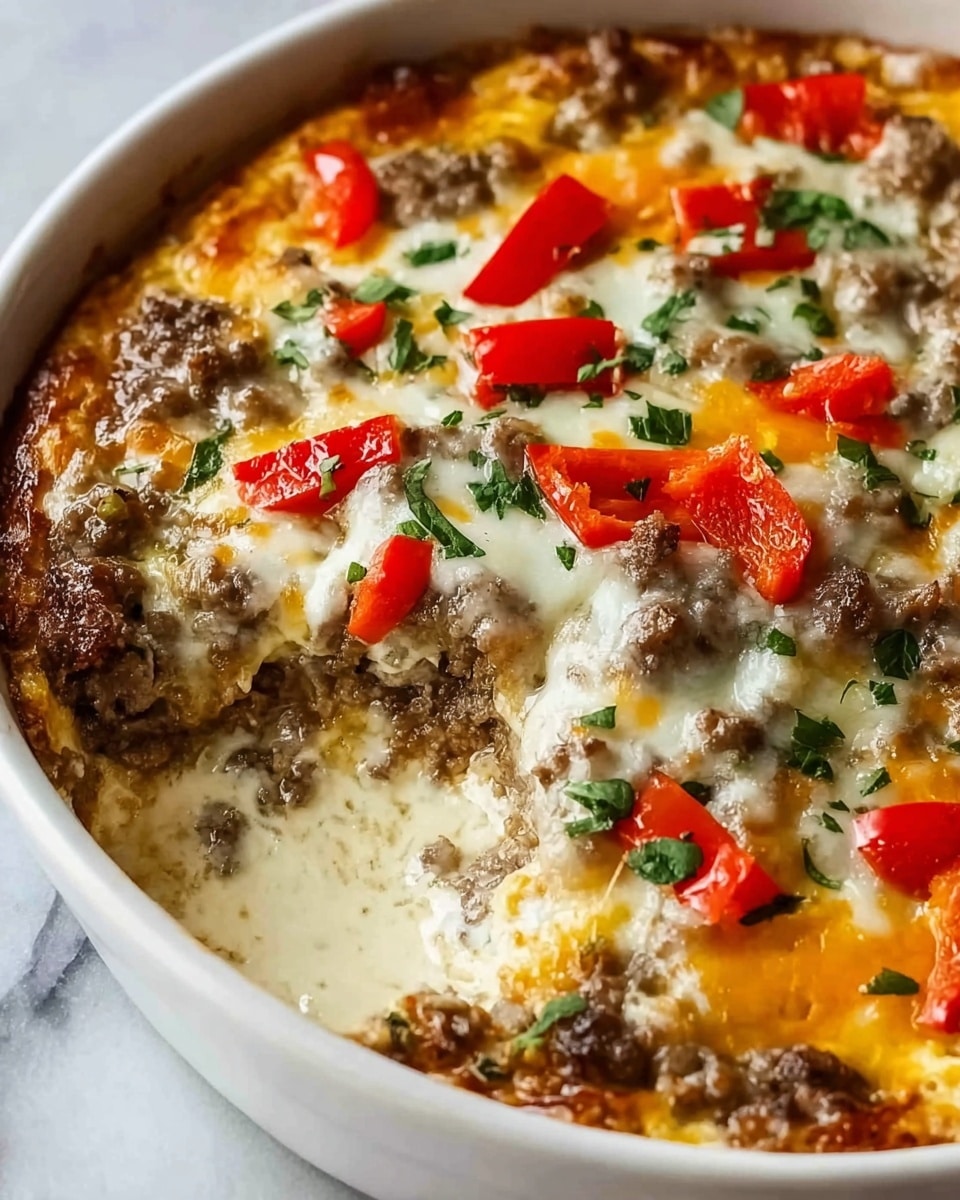 Low Carb Philly Cheesesteak Casserole Recipe - Recipe Image