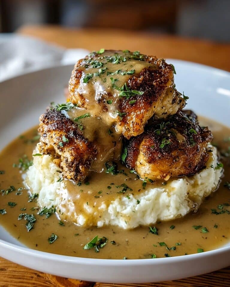 Savory Smothered Chicken Thighs with Creamy Gravy Recipe