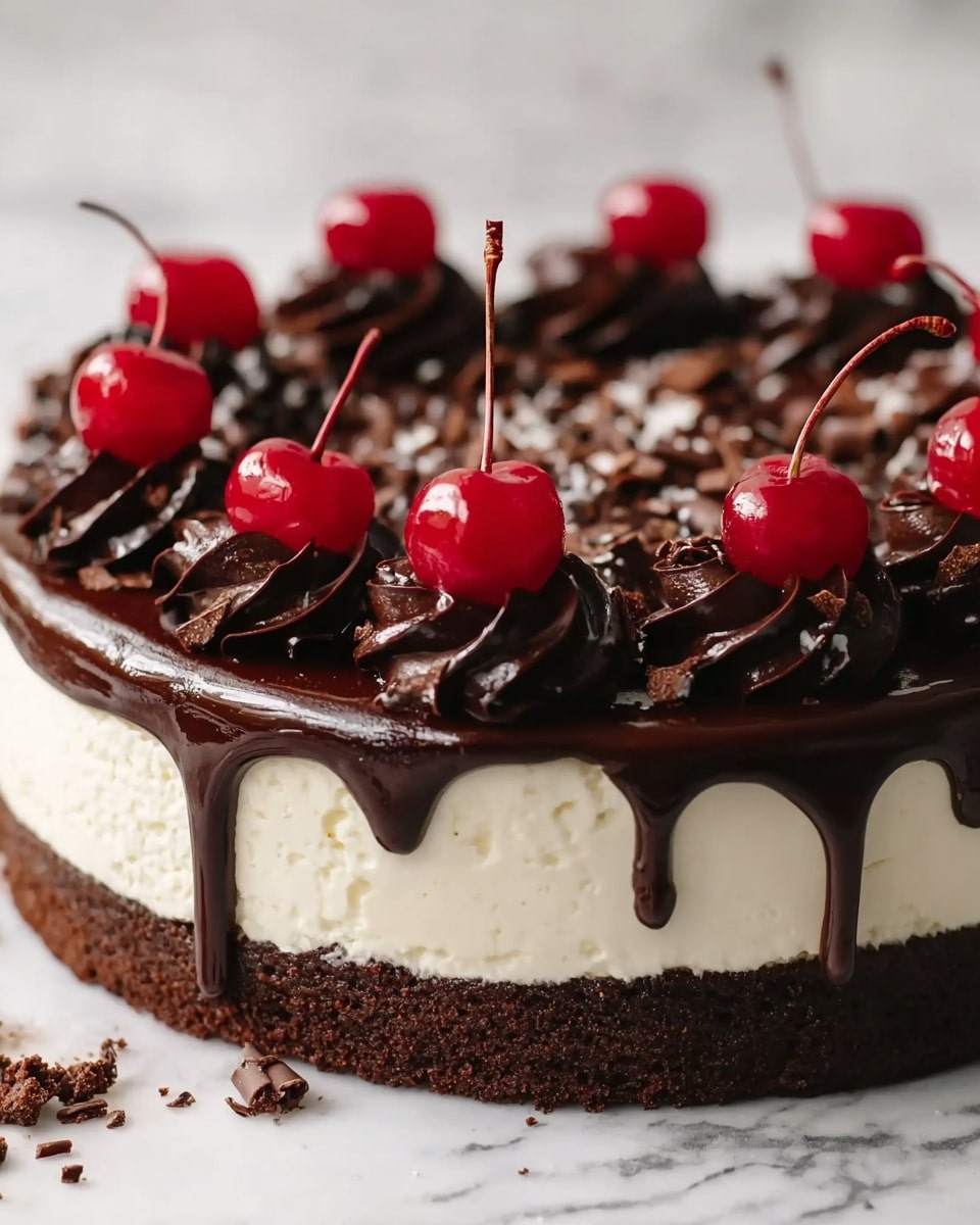 Decadent Black Forest Cheesecake Recipe - Recipe Image