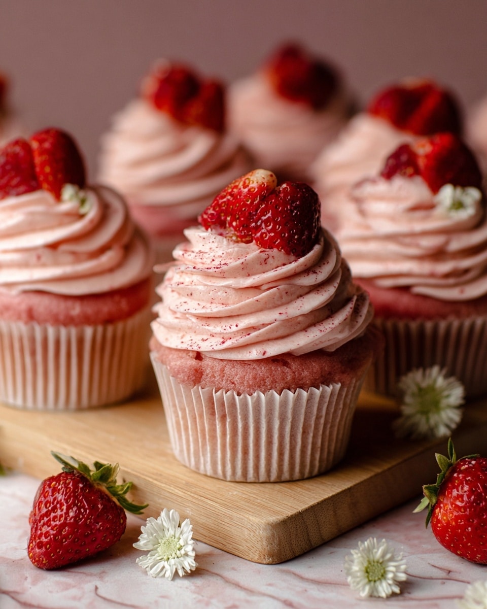 Fresh Strawberry Cupcakes Recipe - Recipe Image