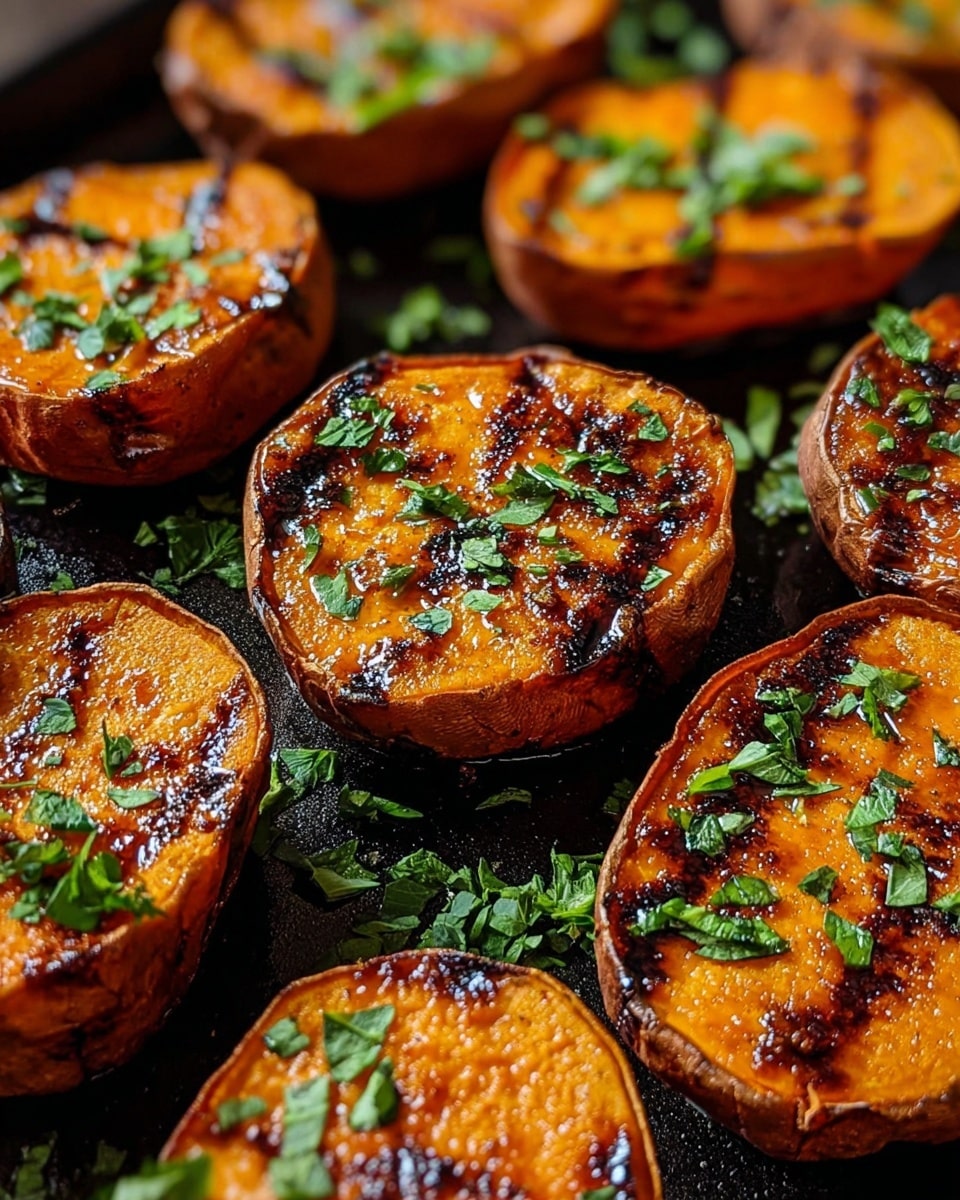 Garlic Butter Roasted Sweet Potatoes Recipe - Recipe Image